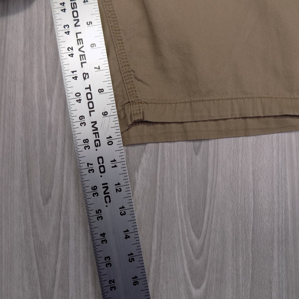 Paper Denim & Cloth Mens Khaki Cotton Twill Cargo Shorts Size 38 Sumer Comfort - Picture 2 of 6